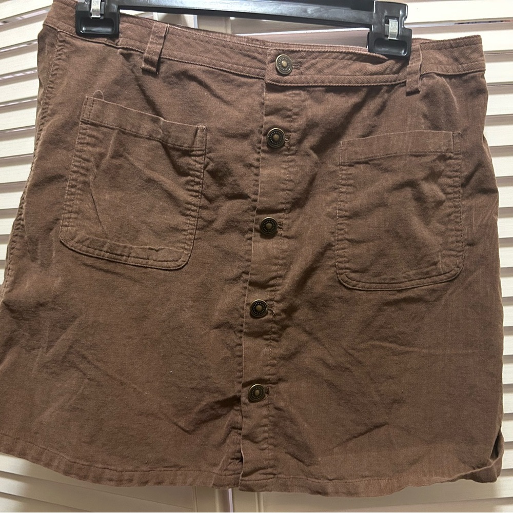 Lumiere Brown Mini Skirt